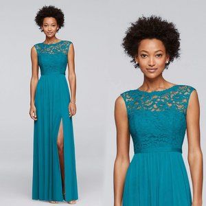 David’s Bridal Bridesmaid Dress in Oasis